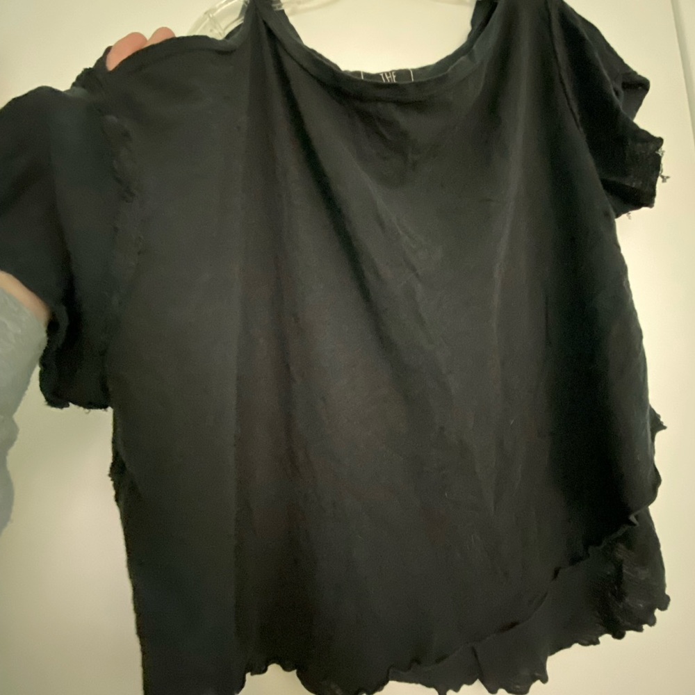 We the Free, FP short sleeve one side cold shoulder tee shirt.